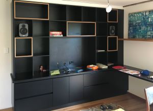 Black Wall Display Cabinet Drysdale